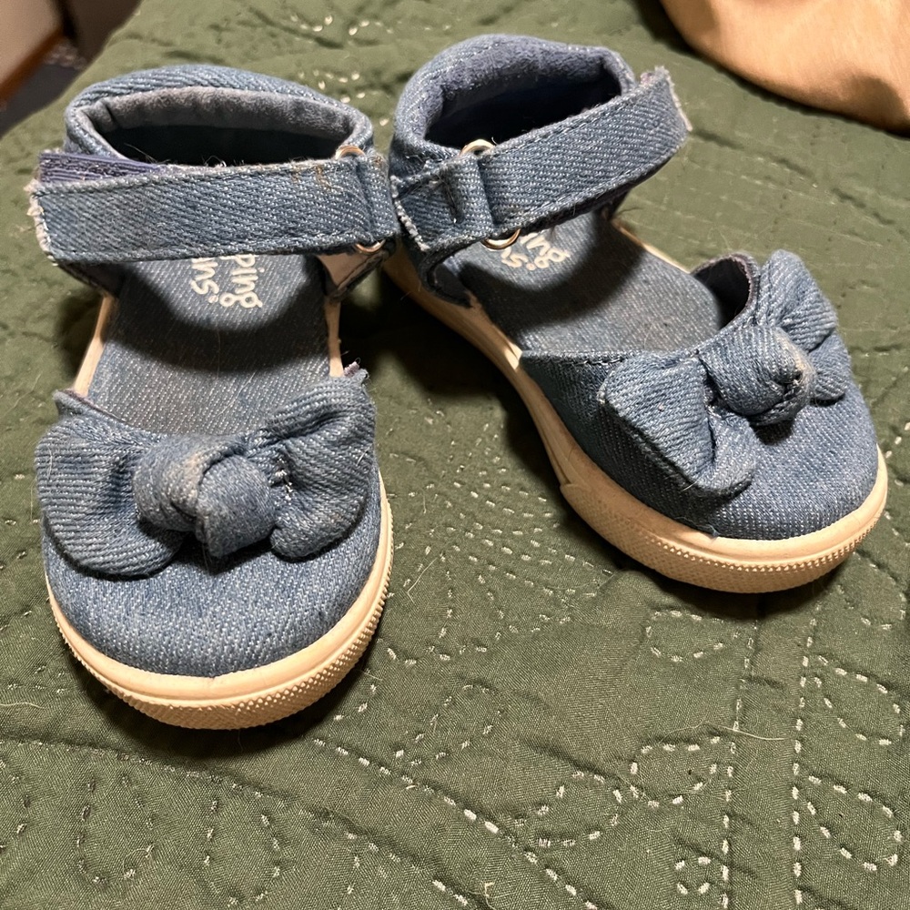 Jumping Beans Denim Kids Sandals with Bow